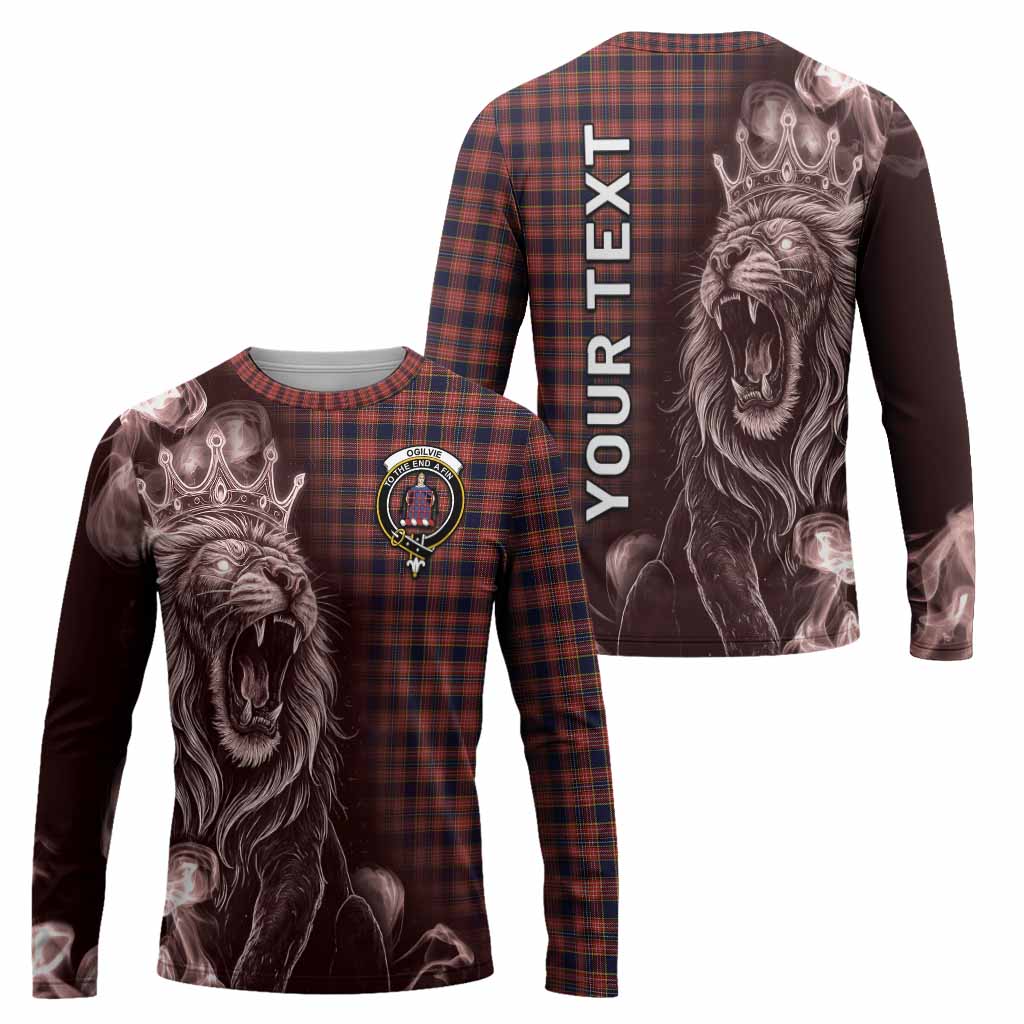Ogilvie (Ogilvy) Tartan Long Sleeve T-Shirt Roaring Lion Heritage