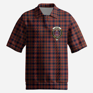 Ogilvie (Ogilvy) Tartan Men’s Polo Sweater Top with Family Crest