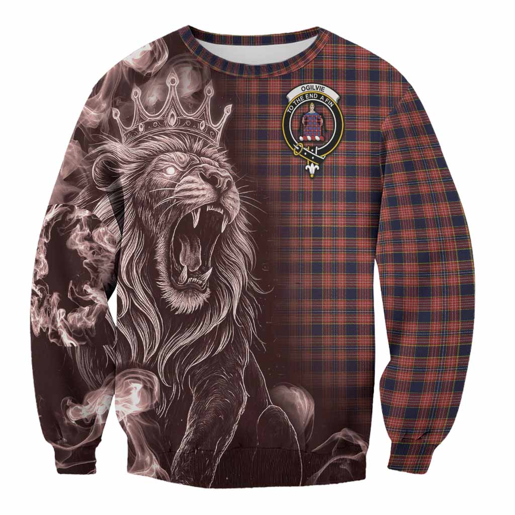 Ogilvie (Ogilvy) Tartan Sweatshirt Roaring Lion Heritage