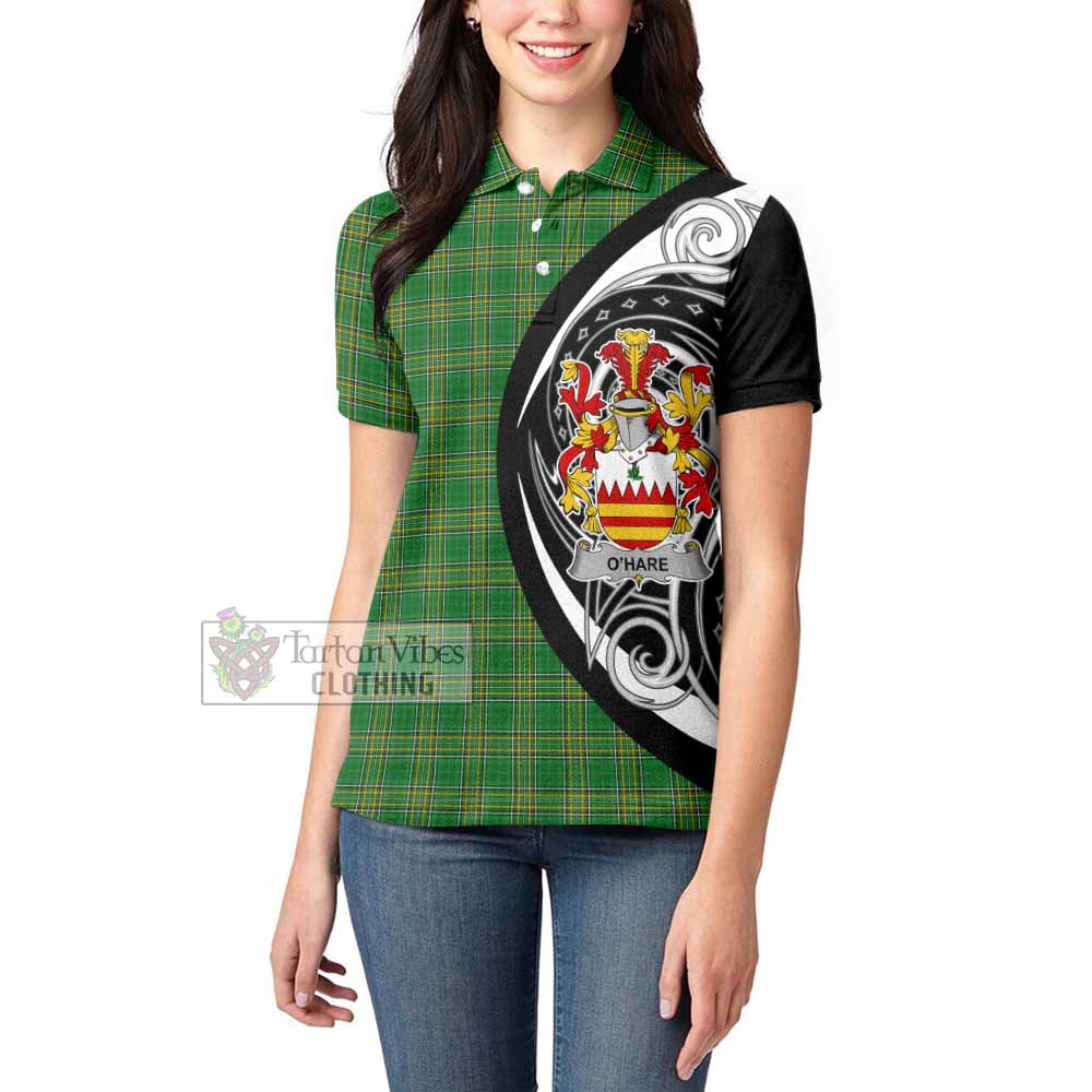 O'Hare Irish Clan Women's Polo Shirt Celtic Circle Style - Tartan Vibes Clothing