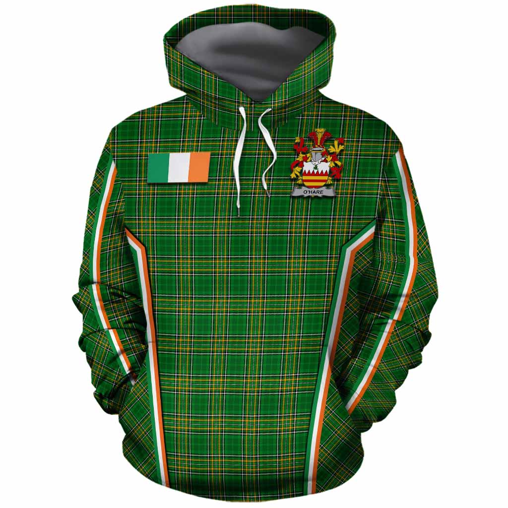 O'Hare Irish Clan Coat of Arm Tartan Cotton Hoodie Flag Style
