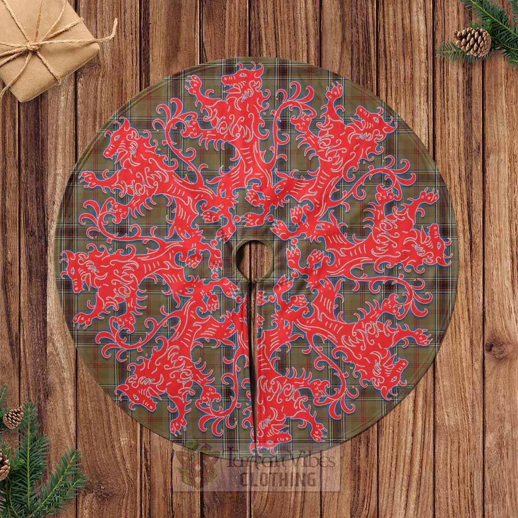 O'Keefe Tartan Christmas Tree Skirt Lion Rampant Style Casual Tree Skirts - Tartan Vibes Clothing
