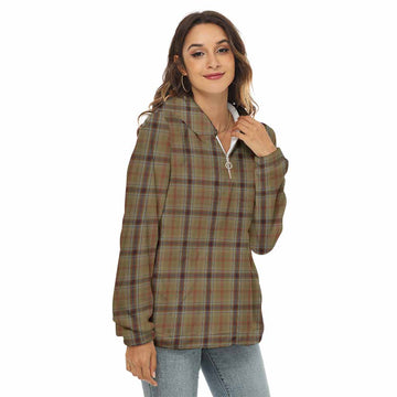 O'Keefe Tartan Women's Borg Fleece Hoodie with Half Zip Female - Tartan Vibes Clothing
