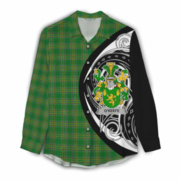 Tartan Vibes Clothing O'Keefe Irish Clan Women's Casual Shirt Celtic Circle Style