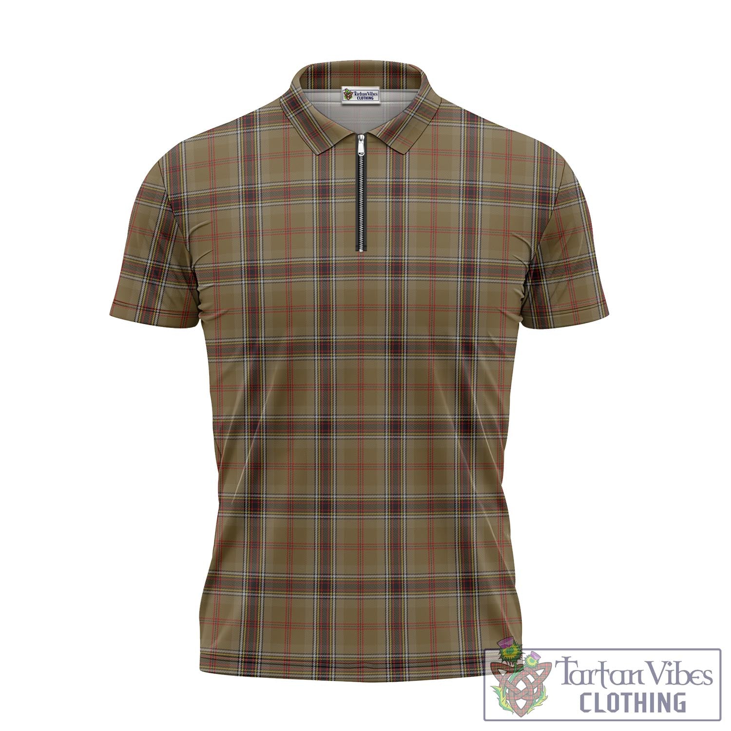 O'Keefe Tartan Zipper Polo Shirt - Tartan Vibes Clothing