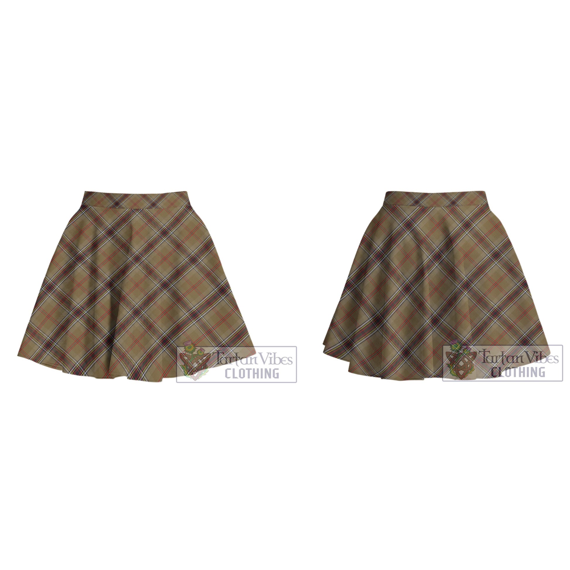 O'Keefe Tartan Women's Plated Mini Skirt Cross Style - Tartan Vibes Clothing