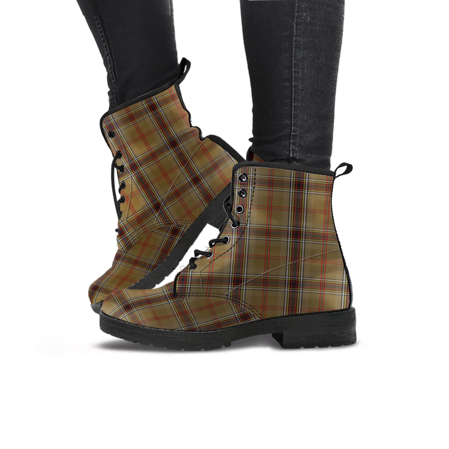 O'Keefe Tartan Leather Boots - Tartan Vibes Clothing