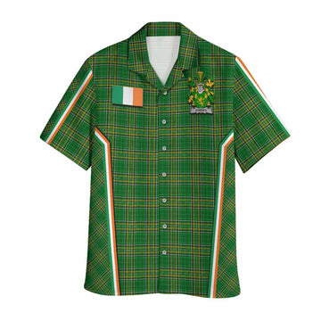O'Keefe Irish Clan Coat of Arm Tartan Hawaiian Shirt Flag Style