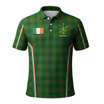 O'Keefe Irish Clan Coat of Arm Tartan Polo Shirt Flag Style
