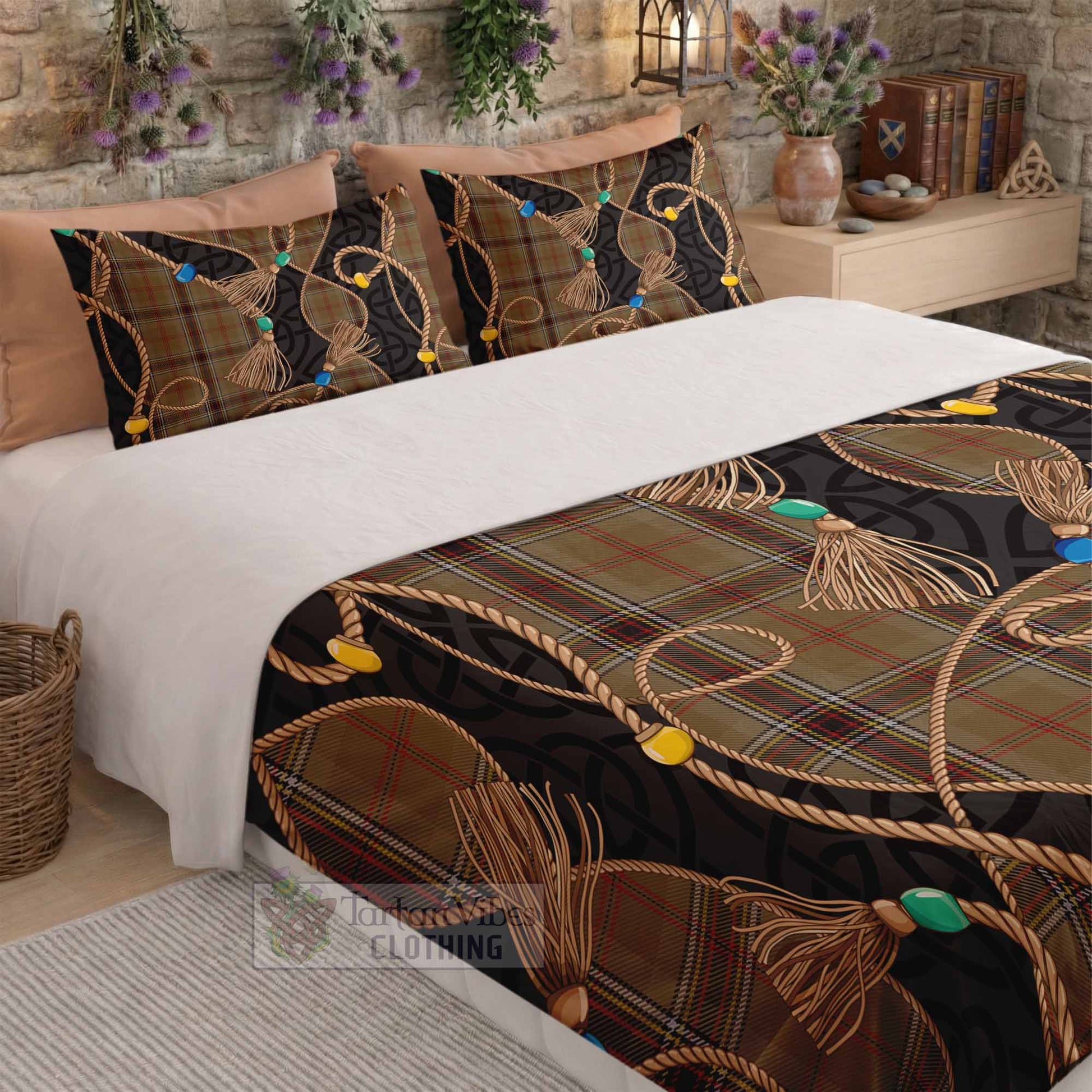 O'Keefe Scottish Tartan Twisted Ropes Stylized Bedding Set - Tartan Vibes Clothing