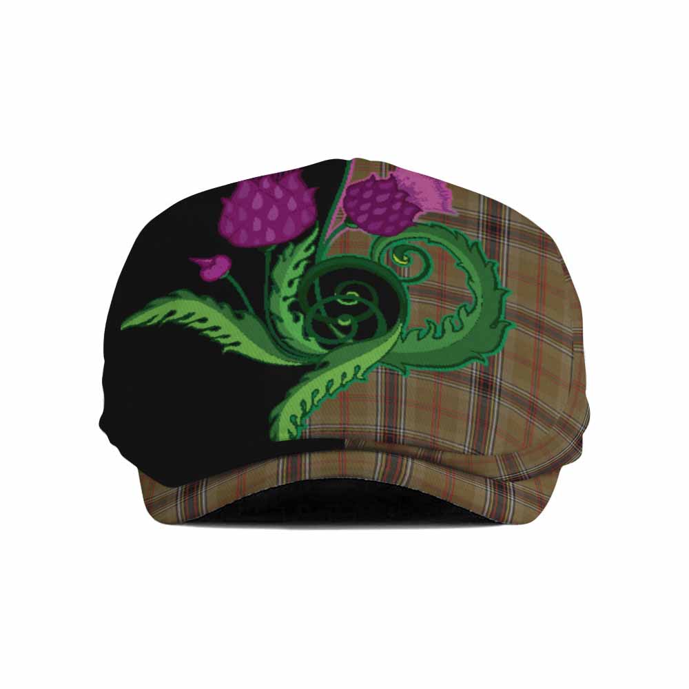 O'Keefe Tartan Flat Cap, Jeff Cap Traditional Scottish Thistle
