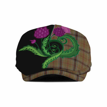 O'Keefe Tartan Flat Cap, Jeff Cap Traditional Scottish Thistle