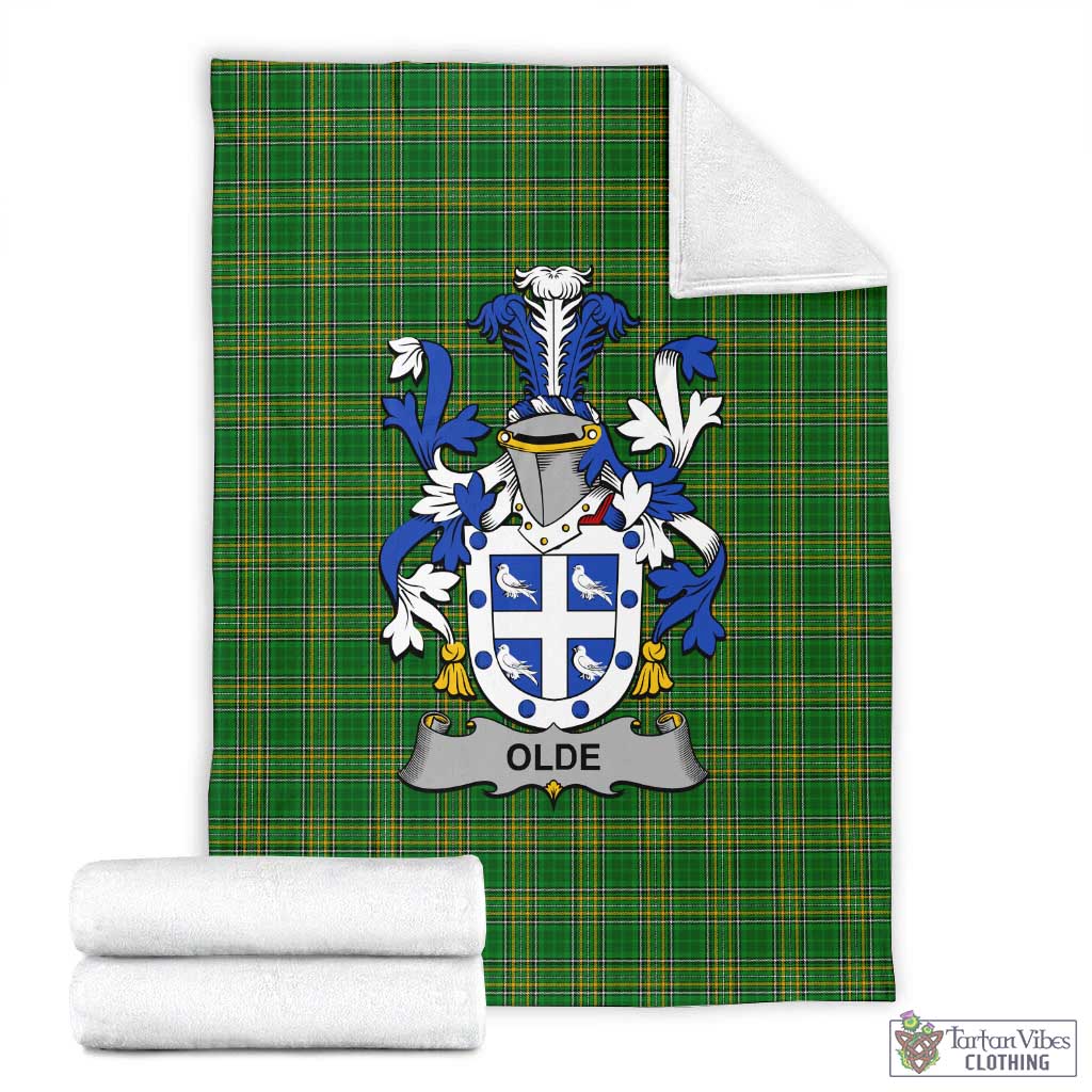 Olde Irish Clan Tartan Blanket with Coat of Arms X-Large 59 x 79 inches 150 x 200 cm - Tartan Vibes Clothing