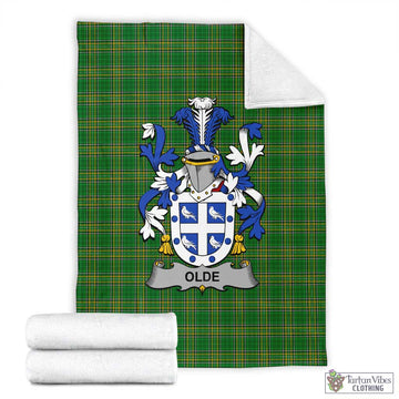 Tartan Vibes Clothing Olde Irish Clan Tartan Blanket with Coat of Arms