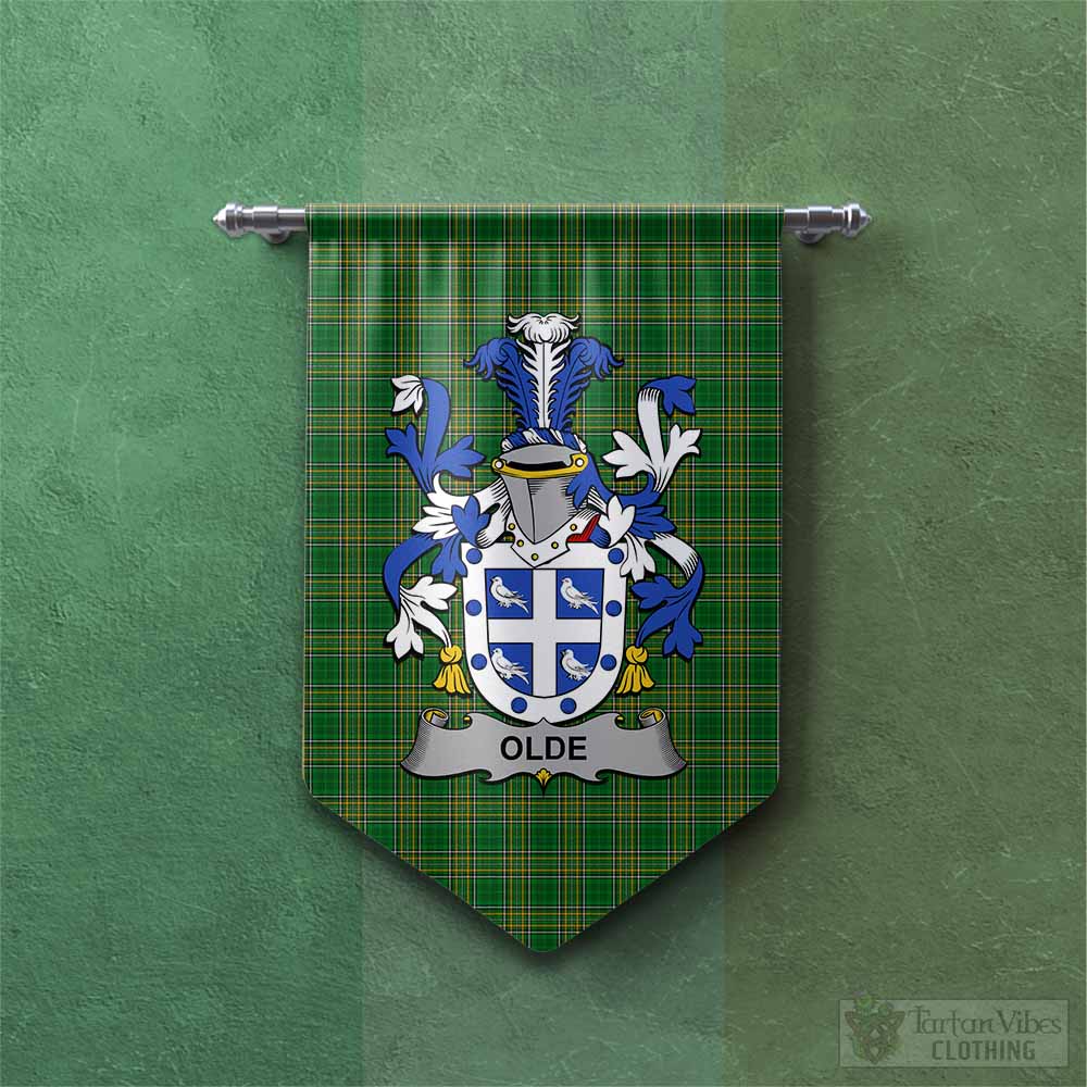 Olde Irish Clan Tartan Gonfalon, Tartan Banner with Coat of Arms Chevron - Tartan Vibes Clothing