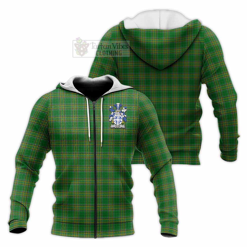 Olde Irish Clan Tartan Knitted Hoodie with Coat of Arms - Tartan Vibes Clothing