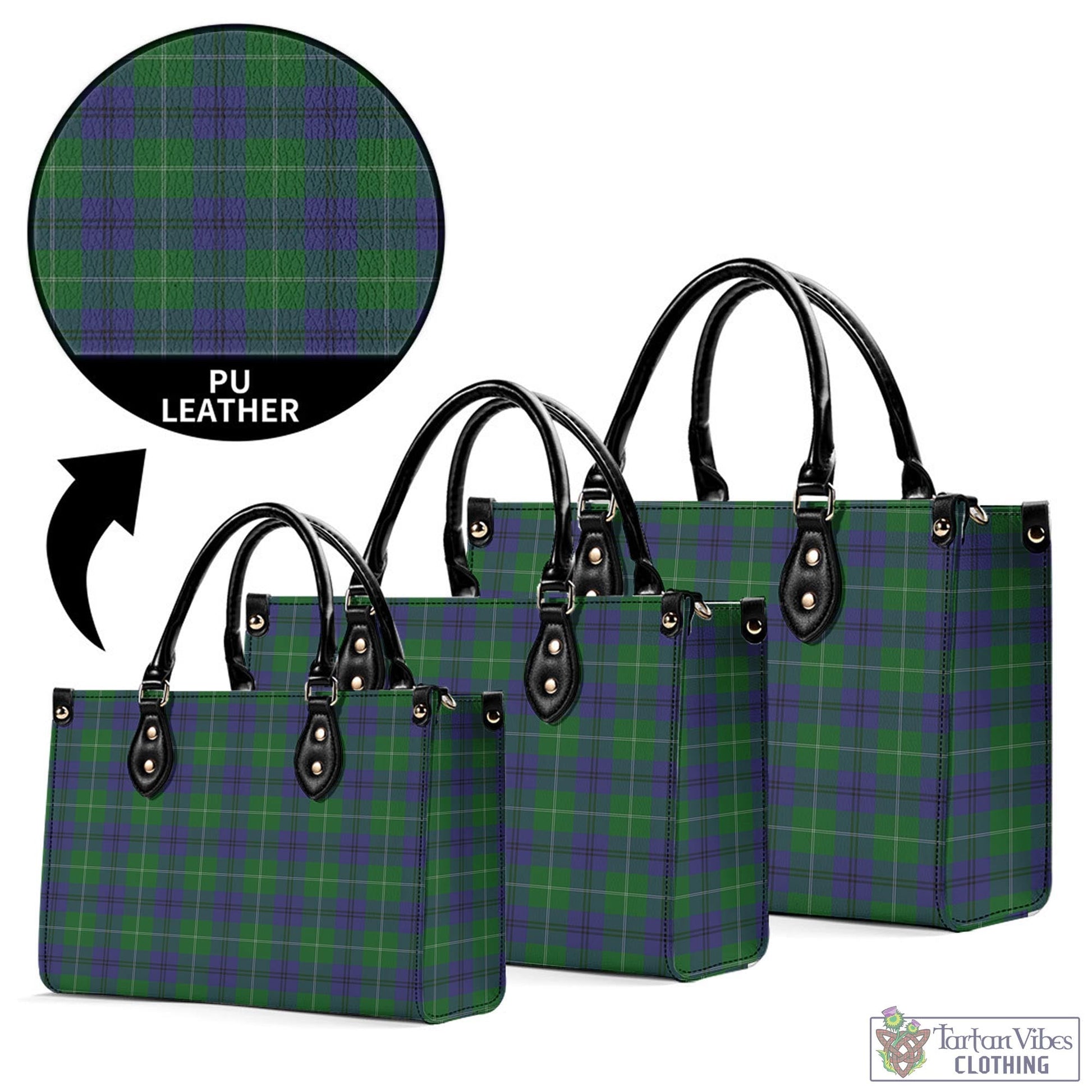 Oliphant Tartan Luxury Leather Handbags - Tartan Vibes Clothing