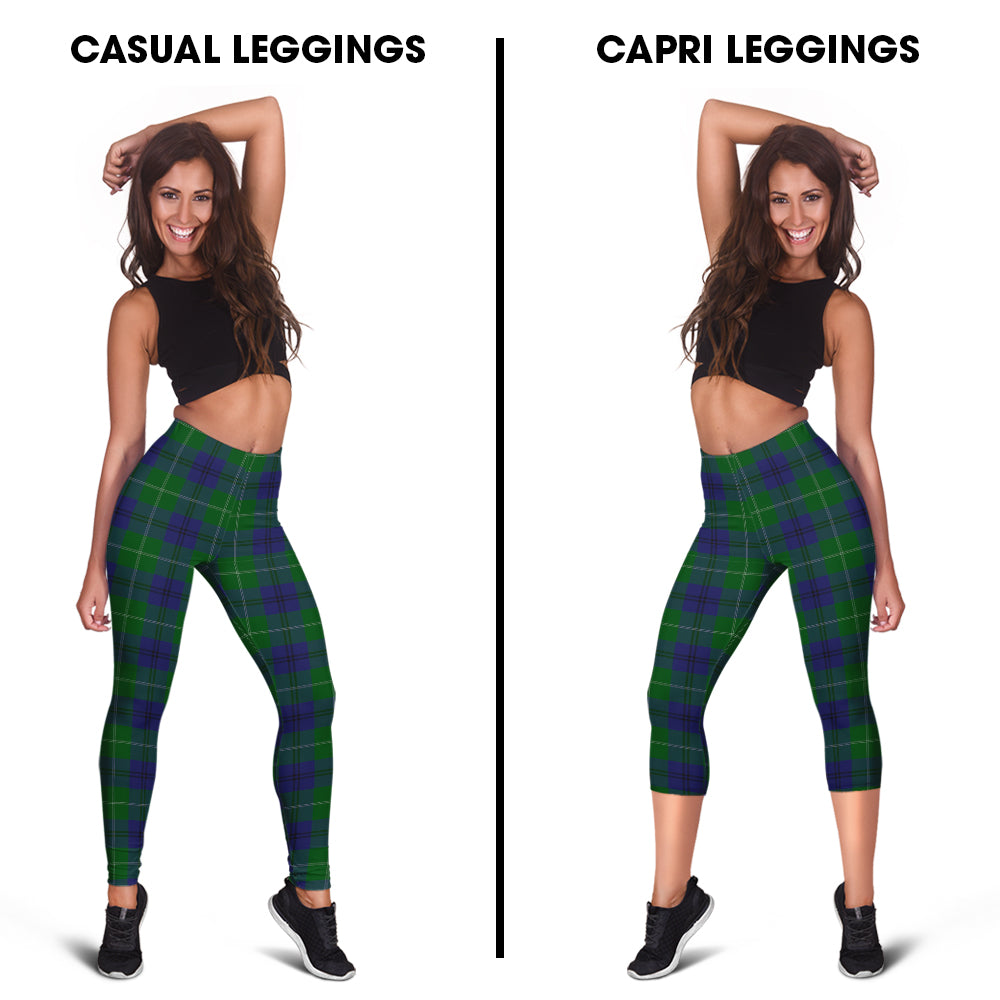 Oliphant Tartan Womens Leggings Capri Leggings - Tartan Vibes Clothing