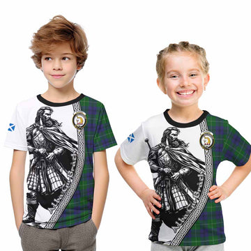 Oliphant Tartan Clan Crest Kid T-Shirt with Highlander Warrior Celtic Style Youth XL Size14 - Tartan Vibes Clothing
