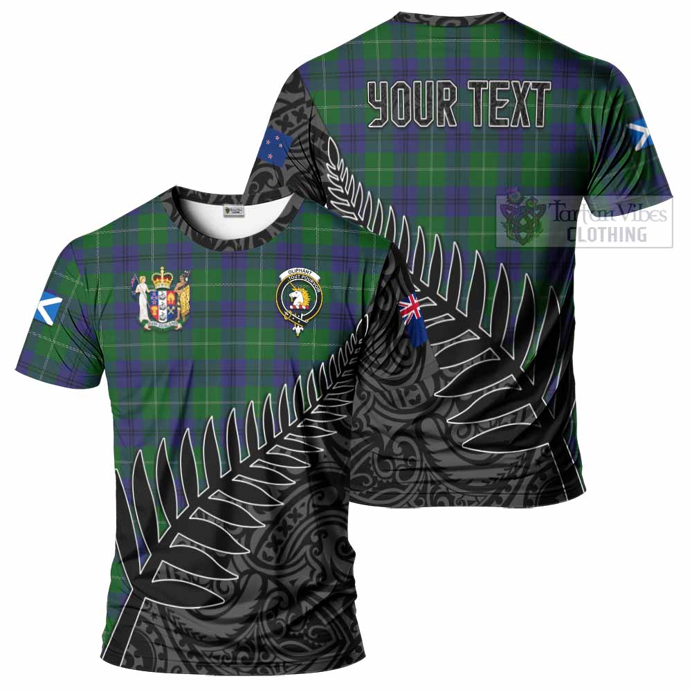Oliphant Crest Tartan T-Shirt with New Zealand Silver Fern Half Style Kid's Shirt - Tartan Vibes Clothing
