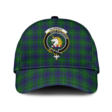 Oliphant Tartan Classic Cap with Family Crest
