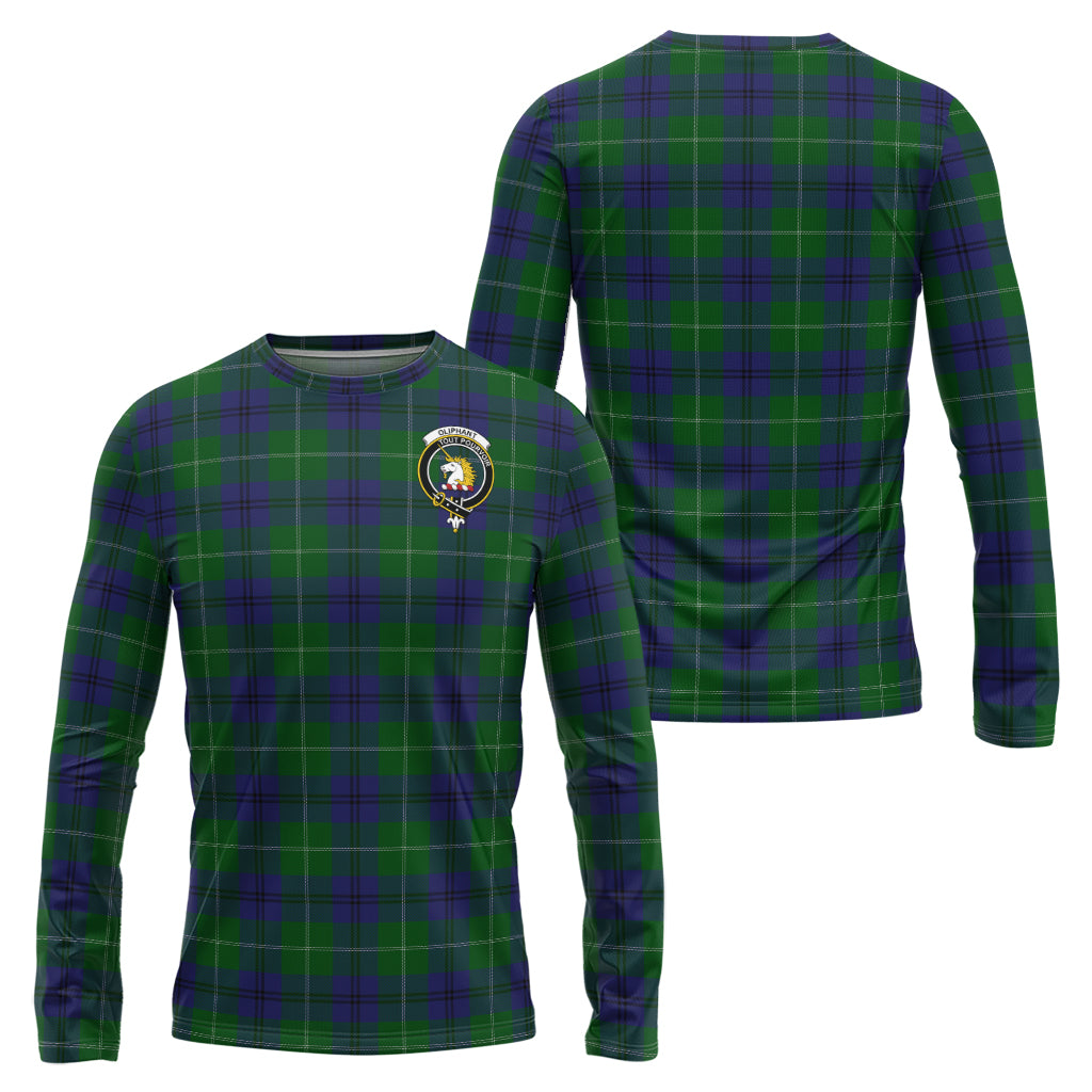 Oliphant Tartan Long Sleeve T-Shirt with Family Crest Unisex - Tartan Vibes Clothing