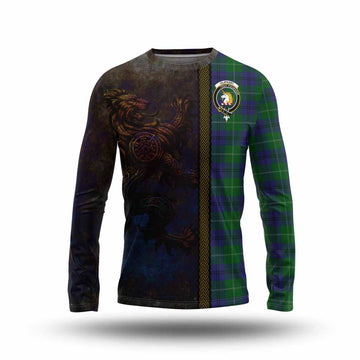 Oliphant Tartan Family Crest Long Sleeve T-Shirt Alba Gu Brath Be Brave Lion Ancient Style Unisex - Tartan Vibes Clothing
