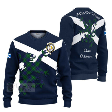 Oliphant Tartan Lion Rampant Ugly Sweater Proudly Display Your Heritage with Alba Gu Brath and Clan Name Unisex - Tartan Vibes Clothing