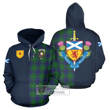 Oliphant Tartan Hoodie Alba with Scottish Lion Royal Arm Half Style Zip Hoodie - Tartan Vibes Clothing