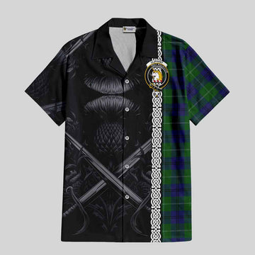 Oliphant Tartan Hawaiian Shirt with Family Crest Cross Sword Thistle Celtic Vibes Kid - Tartan Vibes Clothing