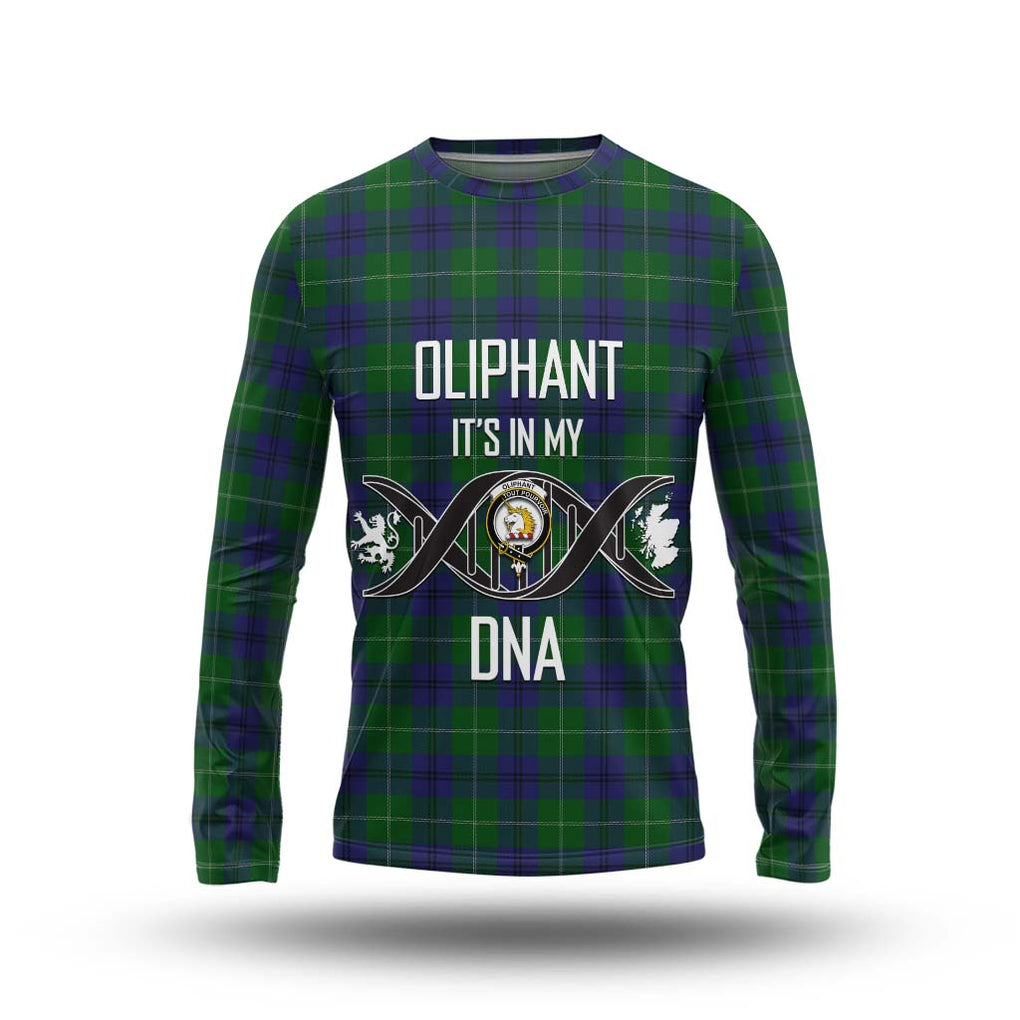Oliphant Tartan Long Sleeve T-Shirt with Family Crest DNA In Me Style Unisex - Tartan Vibes Clothing