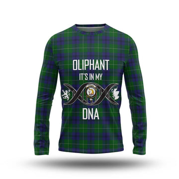 Oliphant Tartan Long Sleeve T-Shirt with Family Crest DNA In Me Style Unisex - Tartan Vibes Clothing