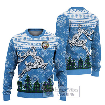 Oliphant Clan Christmas Ugly Sweater Celtic Reindeer Style Unisex - Tartan Vibes Clothing