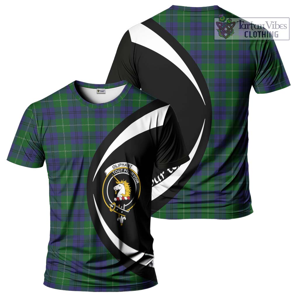 Oliphant Tartan T-Shirt with Family Crest Circle Style Kid's Shirt - Tartan Vibes Clothing