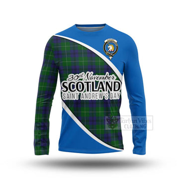 Oliphant Family Crest Tartan Long Sleeve T-Shirt Celebrate Saint Andrew's Day in Style Unisex - Tartan Vibes Clothing