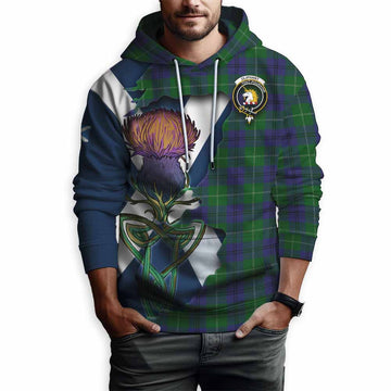 Tartan Vibes Clothing Oliphant Tartan Family Crest Hoodie Scottish Thistle Celtic Inspired