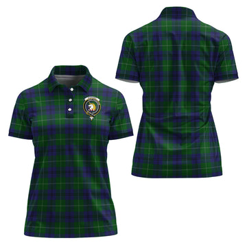 Oliphant Tartan Polo Shirt with Family Crest For Women