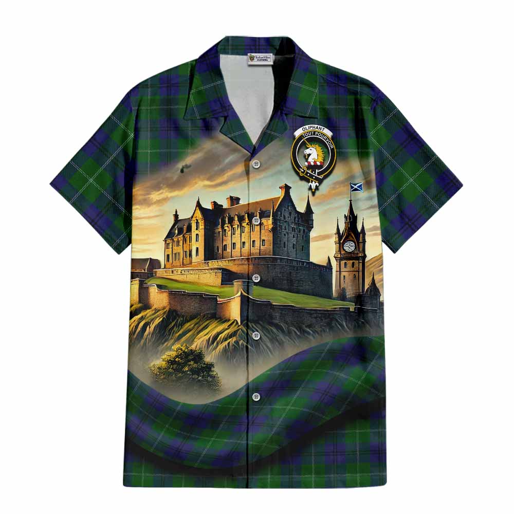 Oliphant Tartan Family Crest Hawaiian Shirt with Scottish Ancient Castle Style Kid - Tartan Vibes Clothing