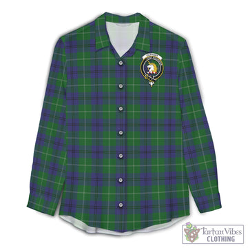 Oliphant Tartan Women's Casual Shirt with Family Crest Female - Tartan Vibes Clothing
