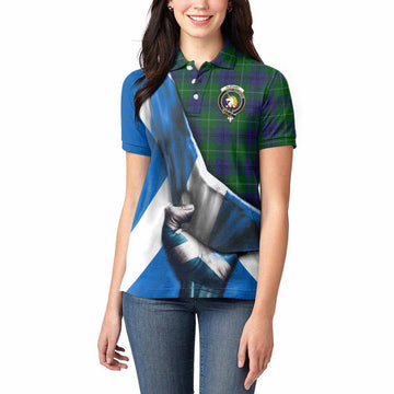 Oliphant Tartan Women's Polo Shirt with Family Crest Scotland Patriotic Style Women - Tartan Vibes Clothing