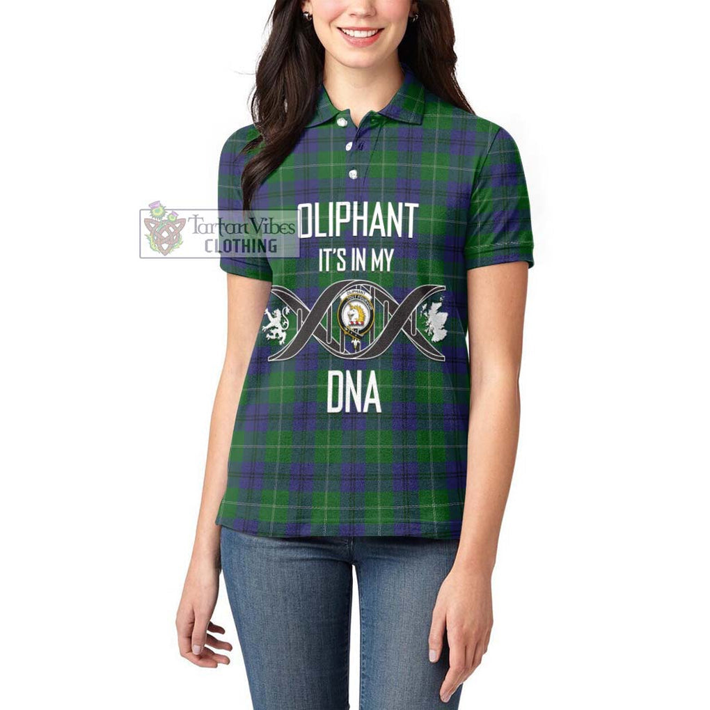 Oliphant Tartan Women's Polo Shirt with Family Crest DNA In Me Style Women - Tartan Vibes Clothing