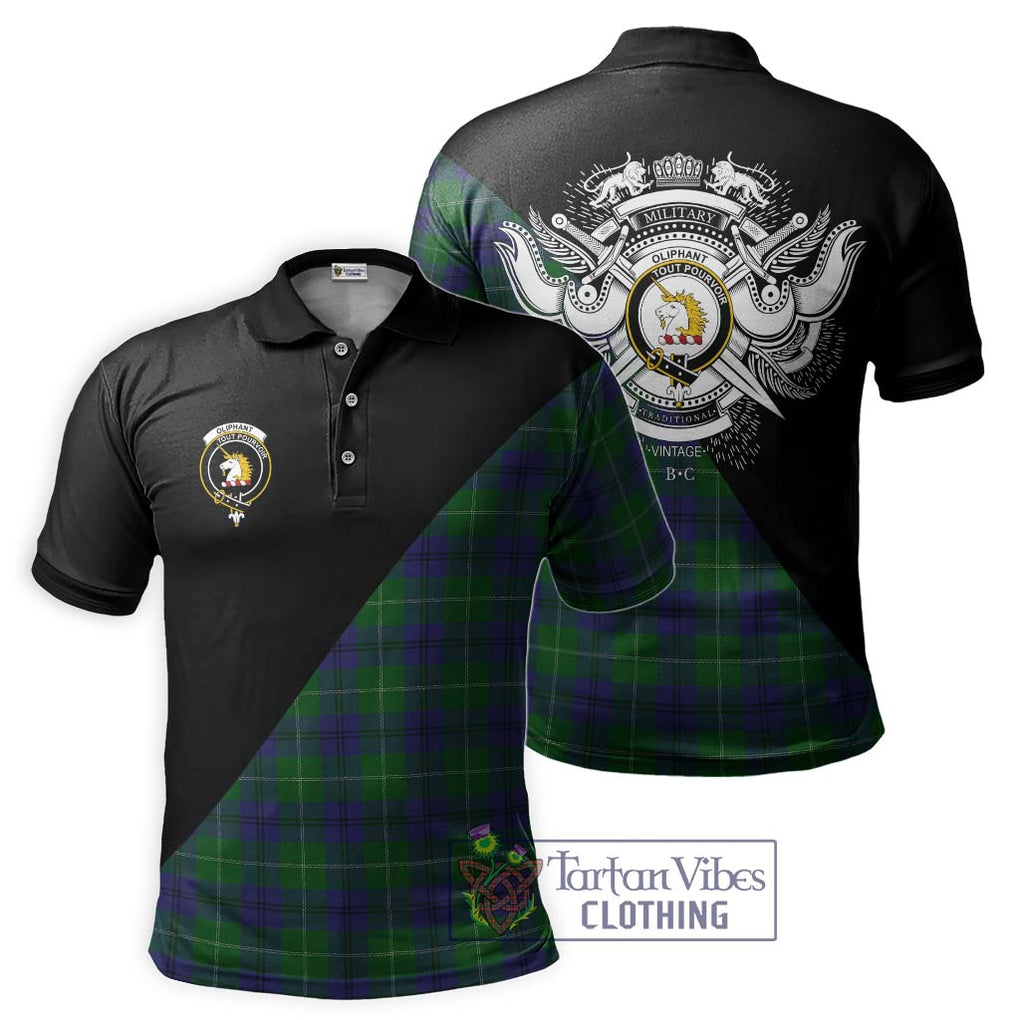 Oliphant Tartan Polo Shirt with Family Crest and Military Logo Style Kid - Tartan Vibes Clothing