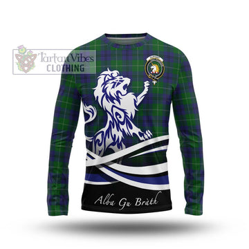 Oliphant Tartan Long Sleeve T-Shirt with Alba Gu Brath Regal Lion Emblem Unisex - Tartan Vibes Clothing