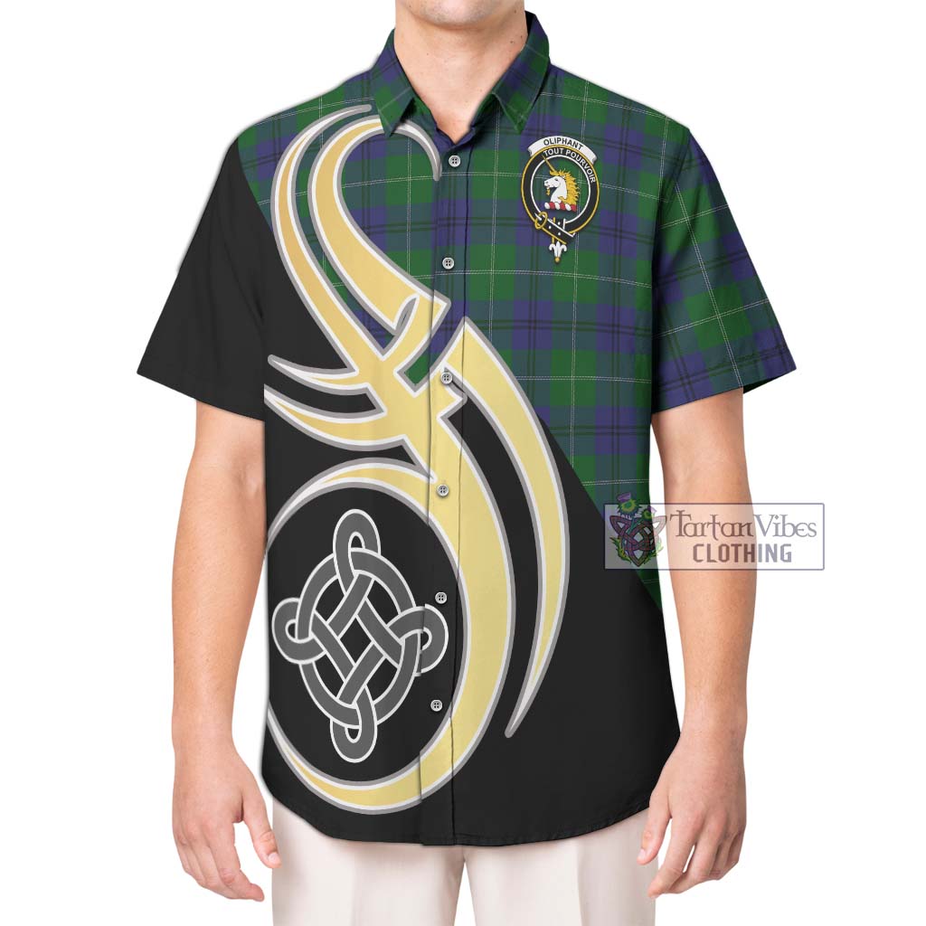 Oliphant Tartan Hawaiian Shirt with Family Crest and Celtic Symbol Style Kid - Tartan Vibes Clothing