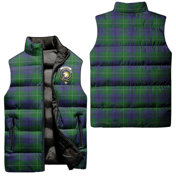 Oliphant Tartan Sleeveless Puffer Jacket with Family Crest Unisex - Tartan Vibes Clothing