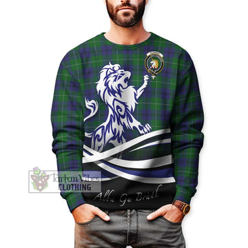 Oliphant Tartan Sweatshirt with Alba Gu Brath Regal Lion Emblem Unisex - Tartan Vibes Clothing