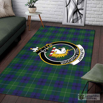 Oliphant Tartan Area Rug with Family Crest L 59*86 inch (150x220 cm) - Tartan Vibes Clothing