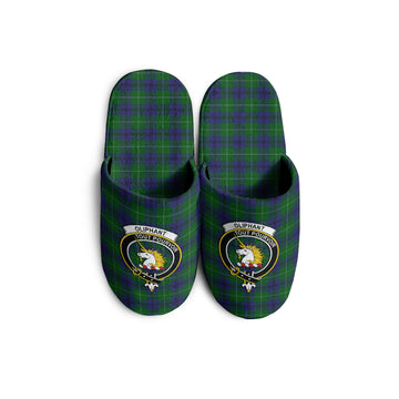 Oliphant Tartan Home Slippers with Family Crest