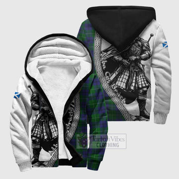 Oliphant Tartan Clan Crest Sherpa Hoodie with Highlander Warrior Celtic Style Unisex S - Tartan Vibes Clothing