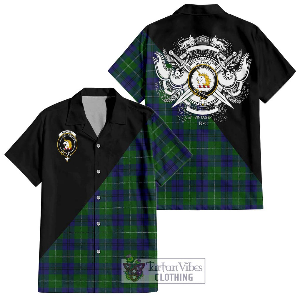 Oliphant Tartan Hawaiian Shirt with Family Crest and Military Logo Style Kid - Tartan Vibes Clothing